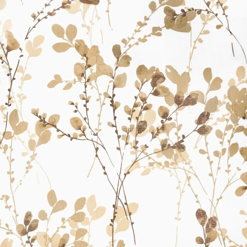 Achim Home Furnishing Misty Hazelnut Floral Petal Vines Window Curtain Panels :